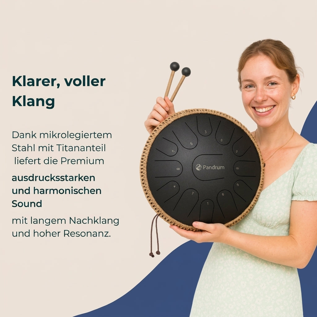 Pandrum Exclusive 14 Zungen Set – Zungentrommel, Notenschnutzies & Happy Beatz