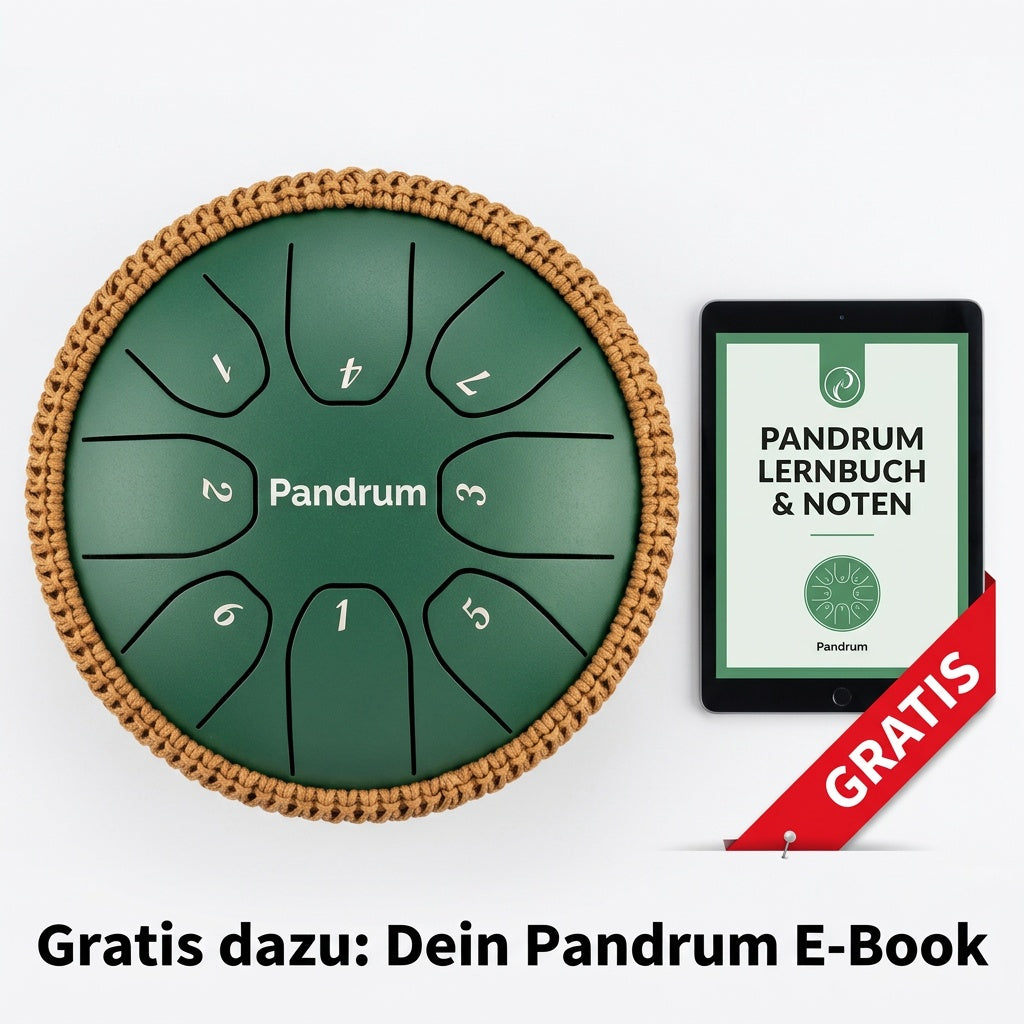 Pandrum Zungentrommel „Standard" – Handgefertigt – 14/20 cm – 8 Zungen – C-Dur